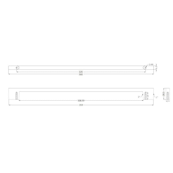 Richelieu 12 5/8 in (320 mm) Center-to-Center Chrome Contemporary Cabinet Pull - BP8160320140
