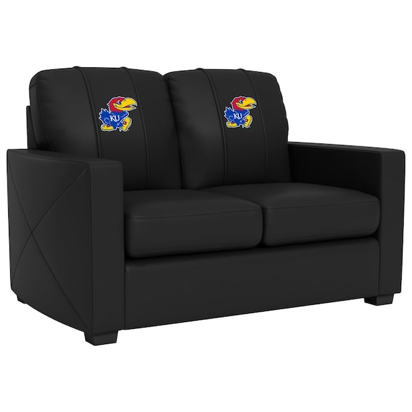Dreamseat Silver Loveseat with Kansas Jayhawks Logo - XZ7759003LSCDBK-PSCOL13195