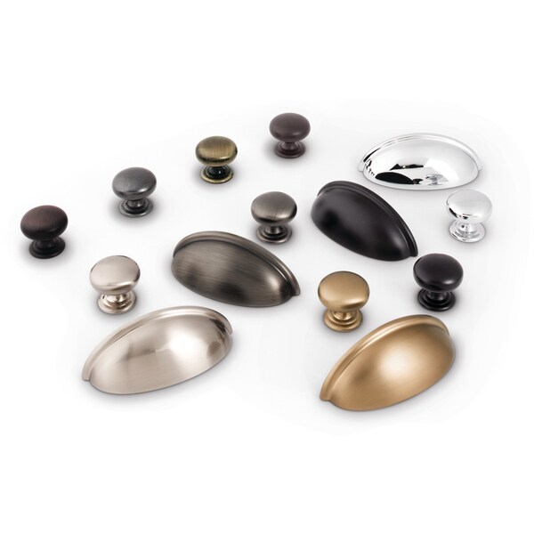 Elements By Hardware Resources 3" Center-to-Center Satin Bronze Florence Cabinet Cup Pull - 2981SBZ