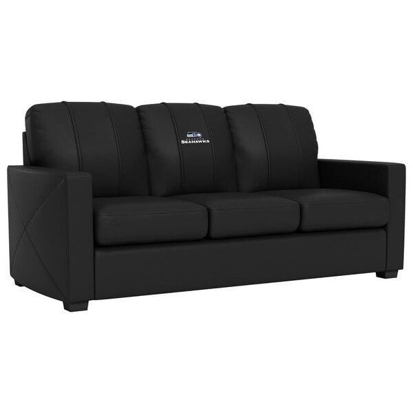 Dreamseat Silver Sofa with Seattle Seahawks Secondary Logo - XZ7759001SOCDBK-PSNFL21036