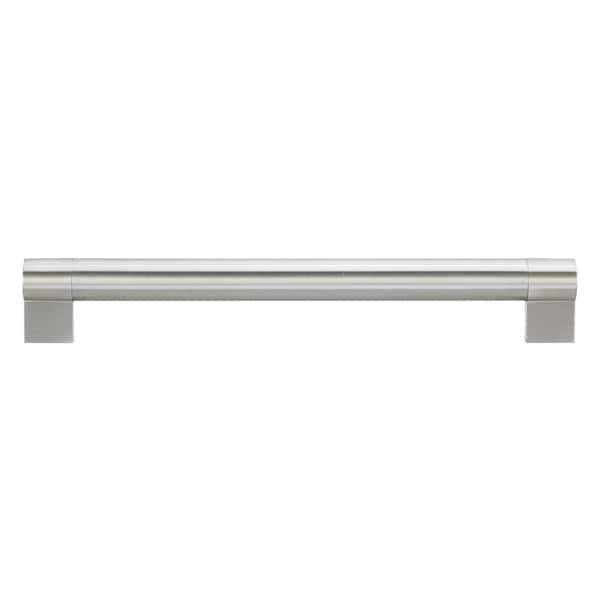Richelieu 10-1/16 in. (256 mm) Center-to-Center Brushed Nickel Contemporary Drawer Pull - BP500256195