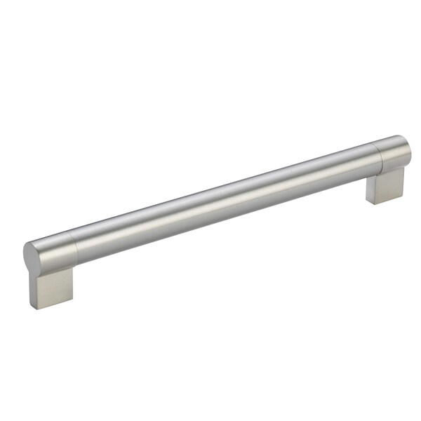 Richelieu 10-1/16 in. (256 mm) Center-to-Center Brushed Nickel Contemporary Drawer Pull - BP500256195
