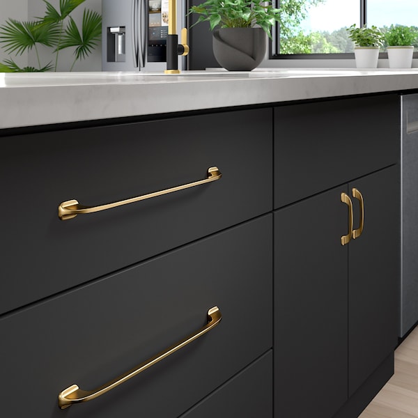 Richelieu 12 5/8-inch (320 mm) Center to Center Champagne Bronze Contemporary Cabinet Pull - BP7350320CHBRZ