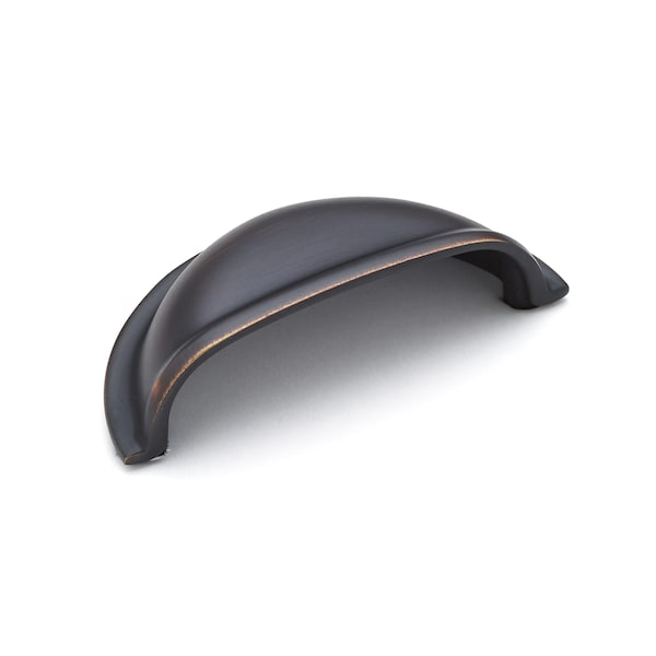 Richelieu 3 in. (76 mm) Center-to-Center Brushed Oil-Rubbed Bronze Traditional Cup Pull - BP30388BORB