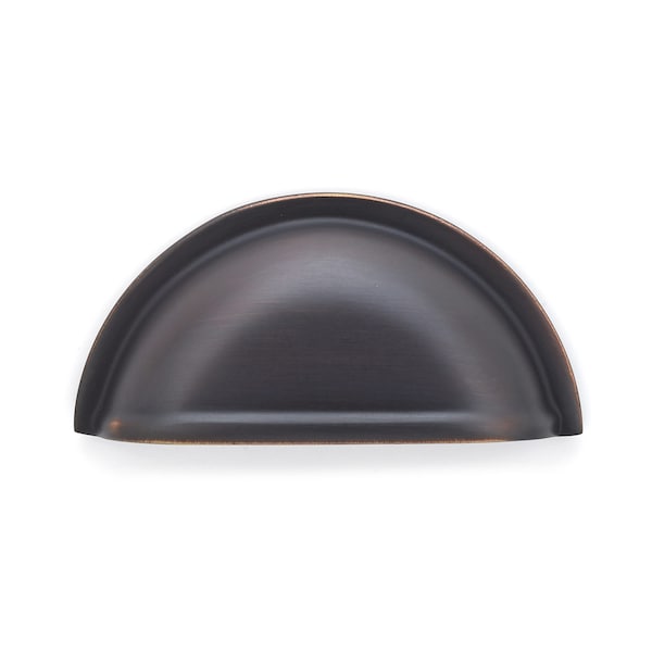 Richelieu 3 in. (76 mm) Center-to-Center Brushed Oil-Rubbed Bronze Traditional Cup Pull - BP30388BORB