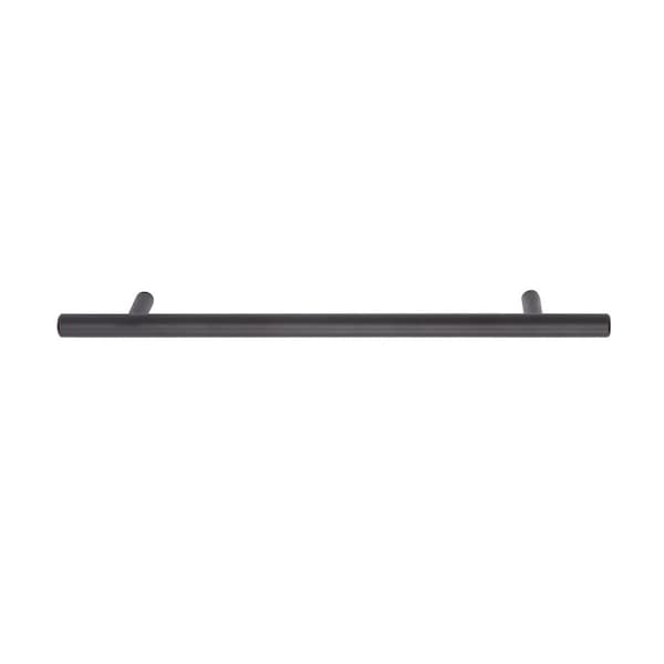 South Main Hardware Euro Bar Cabinet Handle (3/8" Diameter), 8.69" Length (6.31" Hole Center), Flat Black, 10PK - SH481-FB-10