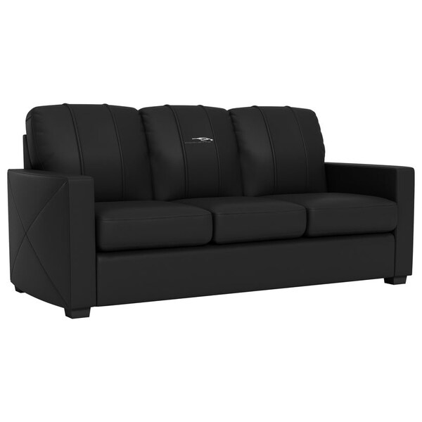 Dreamseat Silver Sofa with Corvette Coupe Logo - XZ7759001SOCDBK-PSGMC61095