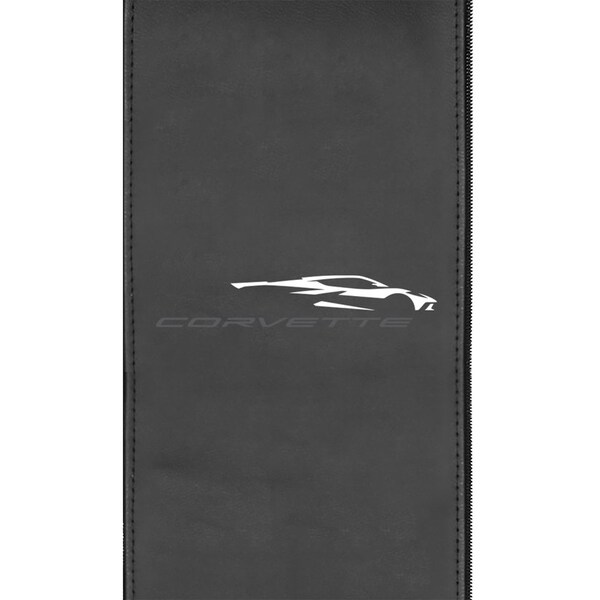 Dreamseat Silver Sofa with Corvette Coupe Logo - XZ7759001SOCDBK-PSGMC61095