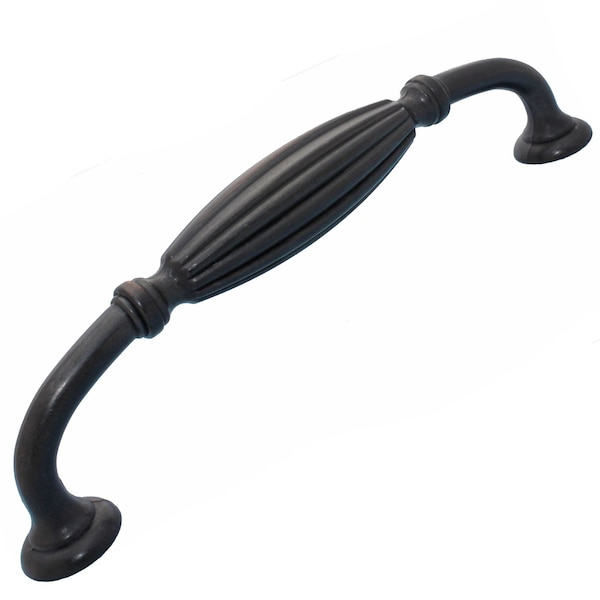 Gliderite Hardware 5 in. Center to Center Oil Rubbed Bronze Fluted Cabinet Pull - 4046-ORB, 10PK - 4046-ORB-10