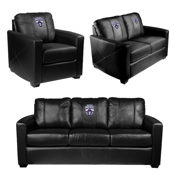 Dreamseat Silver Sofa with New York Mavericks Primary Logo - XZ7759001SOCDBK-PSPBR0045