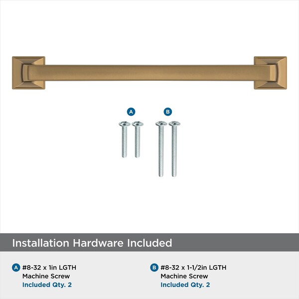 Amerock Ville 6-5/16 in 160 mm Center-to-Center Champagne Bronze Cabinet Pull - BP36777CZ