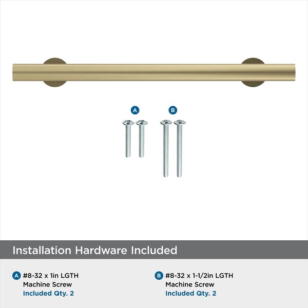 Amerock Radius 5-1/16 inch 128mm Center-to-Center Golden Champagne Cabinet Pull - BP36866BBZ