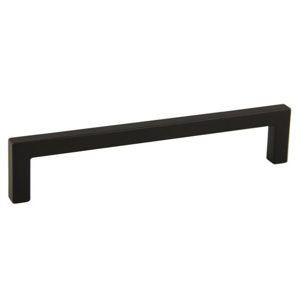 Crown 6-3/8" Modern Square Cabinet Pull with 6-3/10" Center to Center Matte Black Finish - CHP87228BK