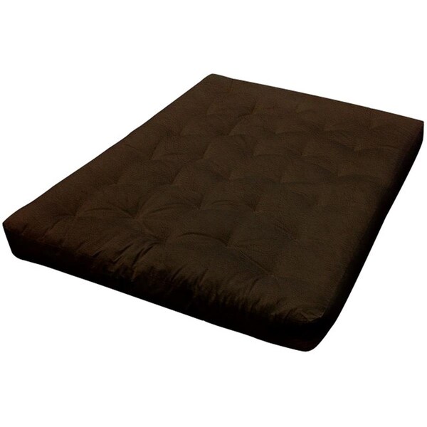 D2D Technologies 626 9 in. Feather Touch II Loveseat 54 x 54 in. Leather Mattress, Dark Brown - D2521867