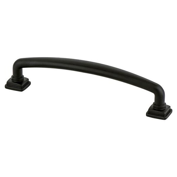 Berenson Berenson 1287-1055-P 128 mm CC Tailored Traditional Pull with Matte Black - 1287-1055-P