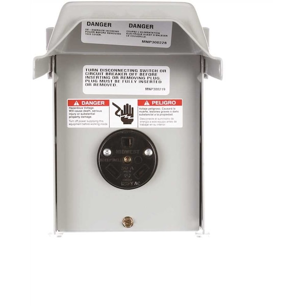 Siemens 30 Amp Outdoor Enclosed Panel W/ TT30R Receptacle - LGP3S