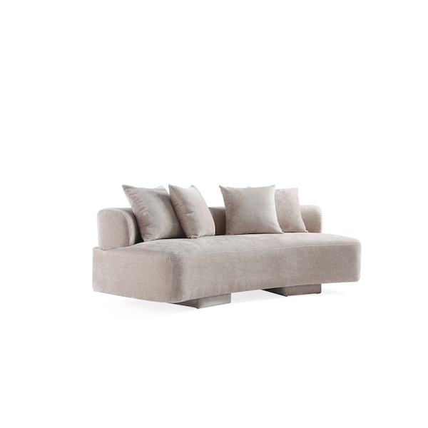 Manhattan Comfort 2-Piece Verandah 90.6 in. Sofa and 112 in. XL Sofa in Beige - 2-SFLS1617-BE