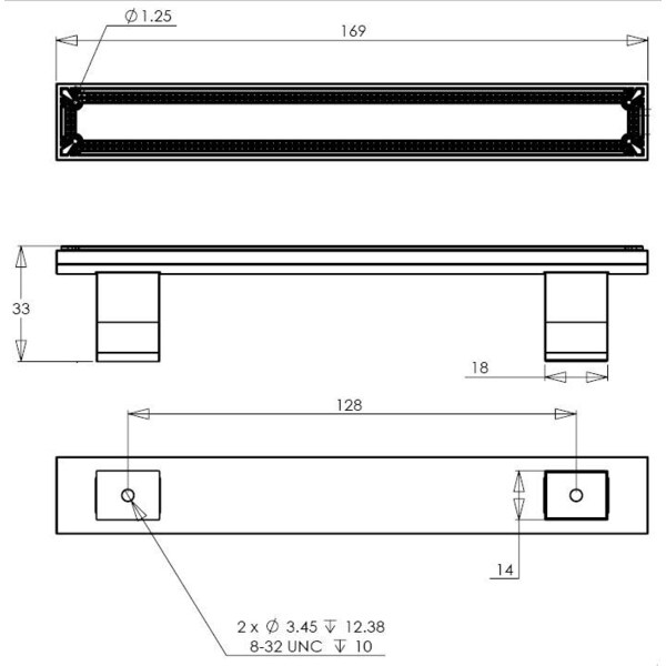 Richelieu 5-1/16 in. (128 mm) Center-to-Center Polished Nickel Traditional Drawer Pull - BP780128180
