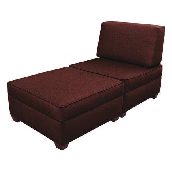 Duobed 30" x 60" Chaise with Storage, Brick Red - MFCL30-TC