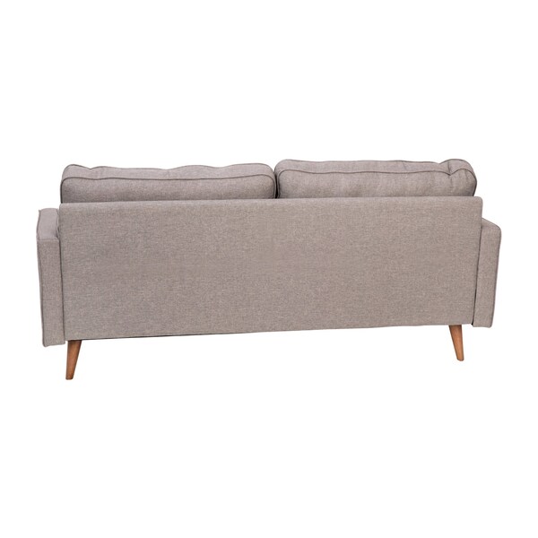 Flash Furniture Slate Gray Faux Linen Upholstered Tufted Sofa - IS-PS100-GY-GG