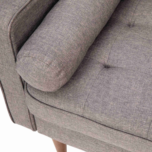 Flash Furniture Slate Gray Faux Linen Upholstered Tufted Sofa - IS-PS100-GY-GG