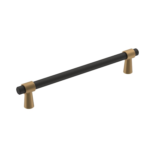 Amerock Mergence 6-5/16 in 160 mm Center-to-Center Matte Black/Champagne Bronze Cabinet Pull - BP36860FBCZ