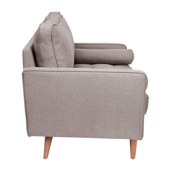 Flash Furniture Slate Gray Faux Linen Upholstered Tufted Loveseat - IS-PL100-GY-GG