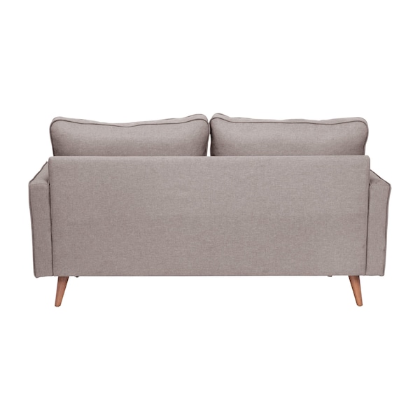 Flash Furniture Slate Gray Faux Linen Upholstered Tufted Loveseat - IS-PL100-GY-GG