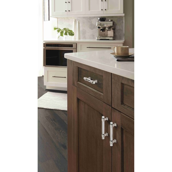 Amerock Glacio 3 in 76 mm Center-to-Center Clear/Satin Nickel Cabinet Pull - BP36659CG10