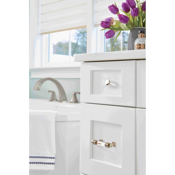 Amerock Glacio 3 in 76 mm Center-to-Center Clear/Satin Nickel Cabinet Pull - BP36659CG10