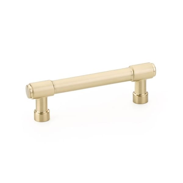 Emtek Jasper Cabinet Pull with 3-1/2 in Center to Center Satin Brass Finish - 86686US4