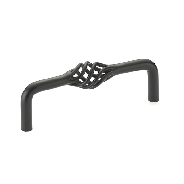 Richelieu 4 in. (102 mm) Center-to-Center Matte Black Traditional Drawer Pull - BP106100900