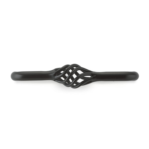 Richelieu 4 in. (102 mm) Center-to-Center Matte Black Traditional Drawer Pull - BP106100900
