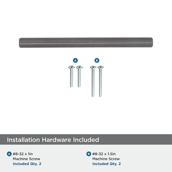 Amerock Bar Pulls 3-3/4 inch 96mm Center-to-Center Gunmetal Cabinet Pull - 2000825