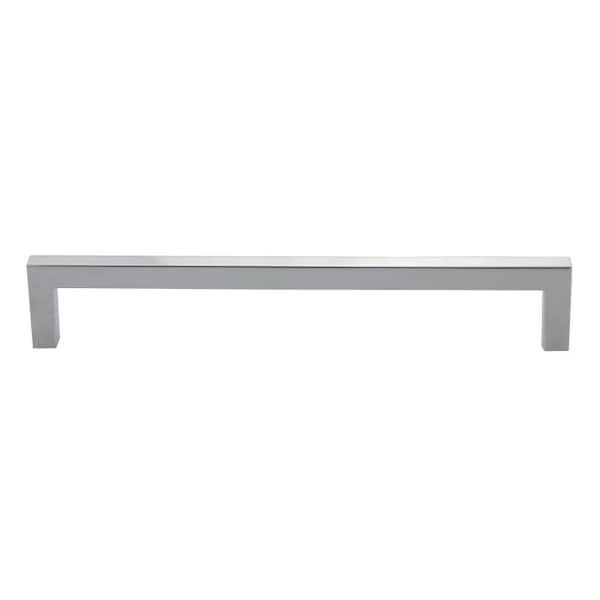 Crown 8" Modern Square Cabinet Pull with 7-1/2" Center to Center Polished Chrome Finish - CHP87229PC
