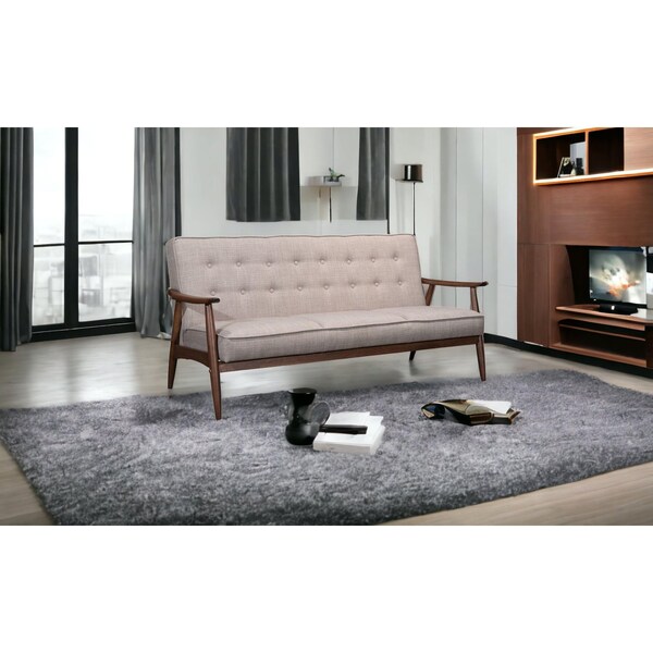 Homeroots 32.9 x 68.5 x 32.1 in. Rocky Sofa, Putty - 396458