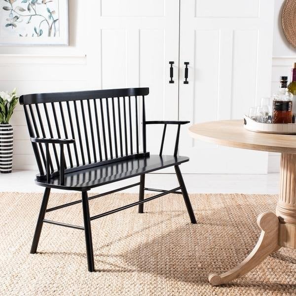 Safavieh Addison Loveseat- Black - 36 x 22.4 x 48 in. - AMH8513A