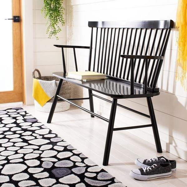 Safavieh Addison Loveseat- Black - 36 x 22.4 x 48 in. - AMH8513A