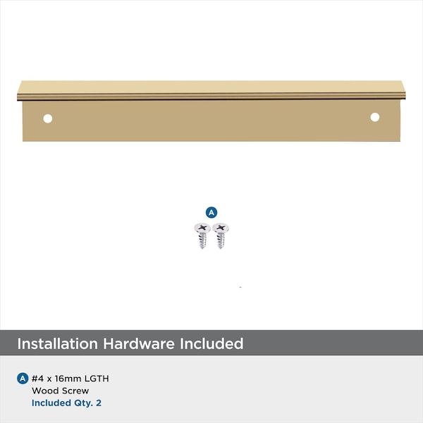 Amerock Edge Pulls 5-1/16 inch 128mm Center-to-Center Champagne Bronze Cabinet Edge Pull - BP36575CZ