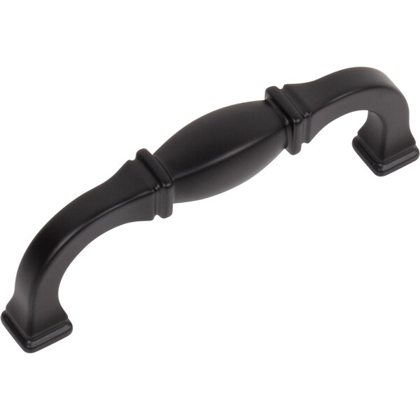 Jeffrey Alexander 96 mm Center-to-Center Matte Black Audrey Cabinet Pull - 278-96MB
