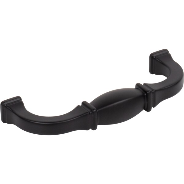 Jeffrey Alexander 96 mm Center-to-Center Matte Black Audrey Cabinet Pull - 278-96MB