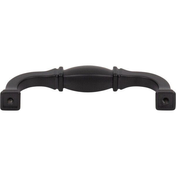 Jeffrey Alexander 96 mm Center-to-Center Matte Black Audrey Cabinet Pull - 278-96MB
