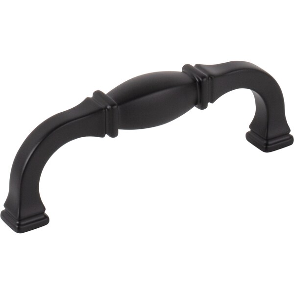 Jeffrey Alexander 96 mm Center-to-Center Matte Black Audrey Cabinet Pull - 278-96MB