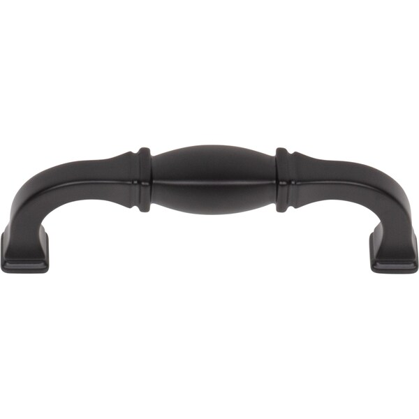 Jeffrey Alexander 96 mm Center-to-Center Matte Black Audrey Cabinet Pull - 278-96MB