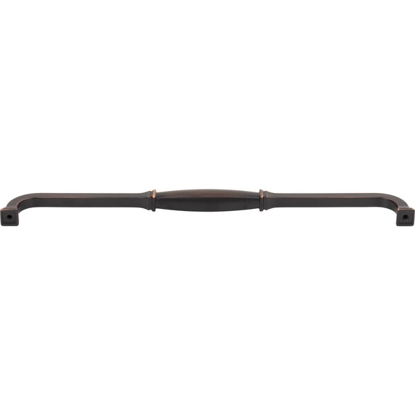 Jeffrey Alexander 305 mm Center-to-Center Brushed Oil Rubbed Bronze Audrey Cabinet Pull - 278-305DBAC