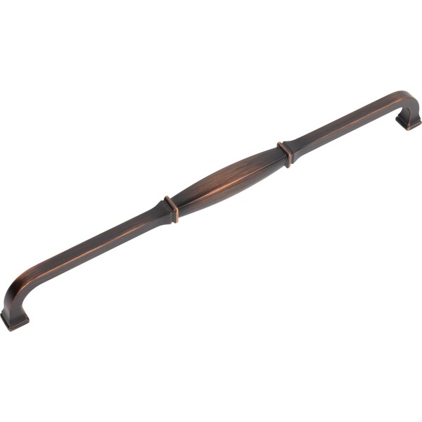 Jeffrey Alexander 305 mm Center-to-Center Brushed Oil Rubbed Bronze Audrey Cabinet Pull - 278-305DBAC