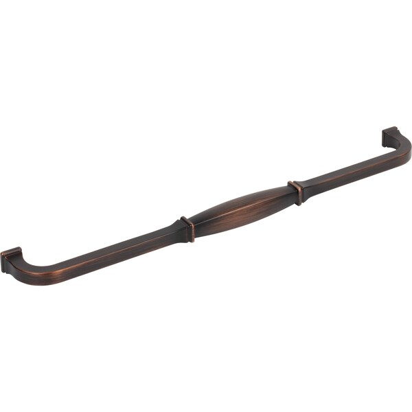 Jeffrey Alexander 305 mm Center-to-Center Brushed Oil Rubbed Bronze Audrey Cabinet Pull - 278-305DBAC