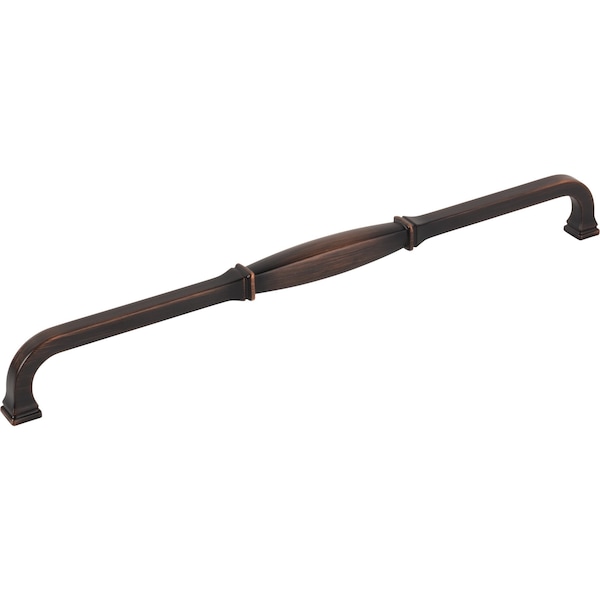 Jeffrey Alexander 305 mm Center-to-Center Brushed Oil Rubbed Bronze Audrey Cabinet Pull - 278-305DBAC