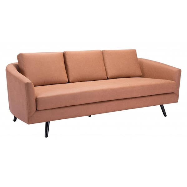 Homeroots 30.7 x 79.3 x 33.9 in. Brown Divinity Sofa - 396463