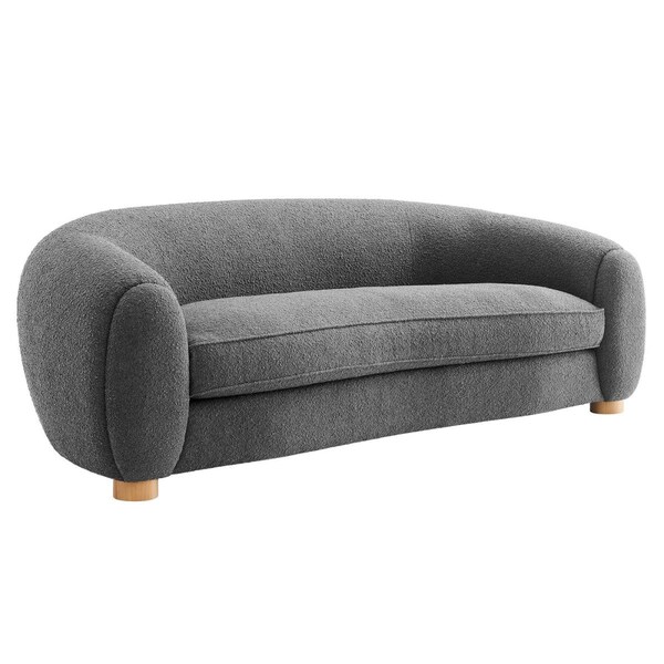 Modway Furniture Abundant Boucle Upholstered Fabric Sofa, Grey - EEI-6024-GRY